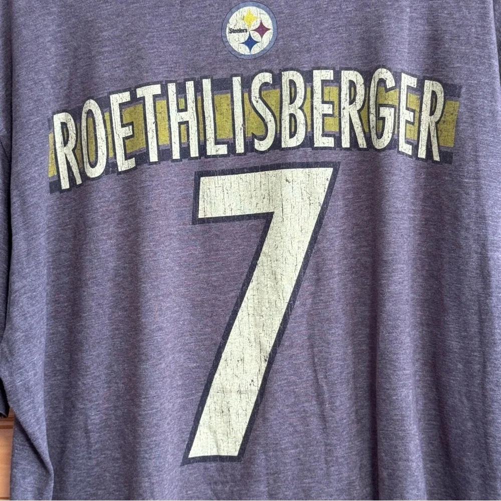 NFL Pittsburgh Steelers Roethlisberger #7 Charcoal Tee XL